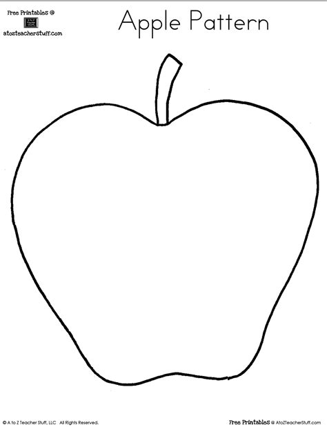 blank apple writing page  shape book  printable preschool