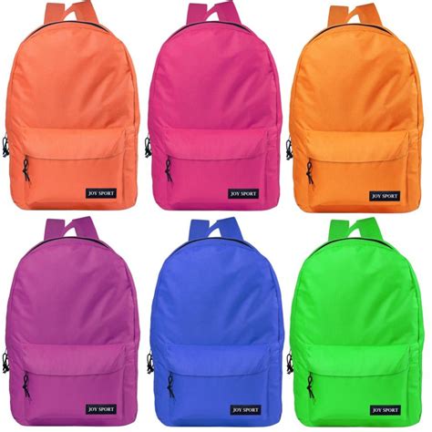 units   bulk classic backpacks   assorted colors backpacks