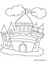 Castle Coloring Sand sketch template