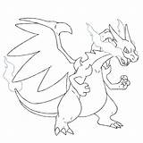 Charizard Mega Coloring Pokemon Pages Library Clipart Drawing Easy sketch template