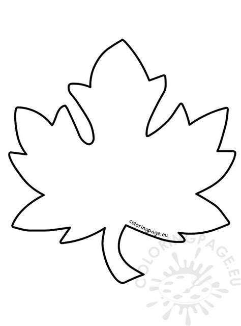 leaf template fall leaves ideas coloring page