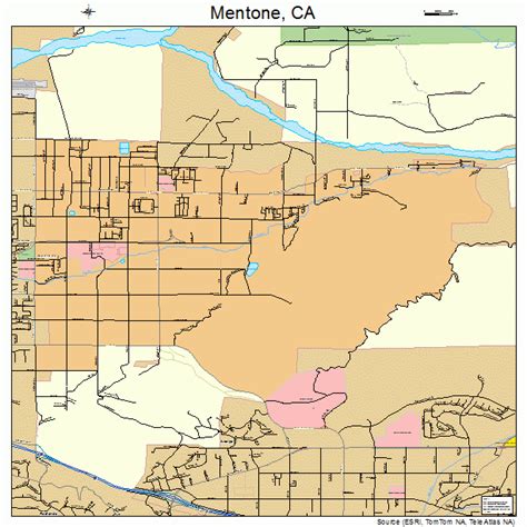 mentone california street map