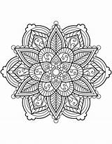 Malvorlagen Blumenmandala Erwachsene Supercoloring Colorato Bestcoloringpagesforkids Stampare sketch template