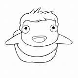 Ponyo Coloring Pages Printable Oliver Printables Tale Magical Goldfish Boy His Sketch Trulyhandpicked Prints Template sketch template
