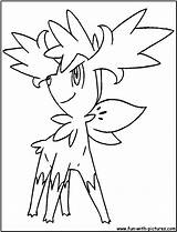 Coloring Shaymin Pages Sky Pokemon Fun Template sketch template