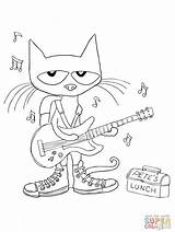 Pete Cat Coloring Pages Printable Preschool Activities Rockin Printablecolouringpages sketch template