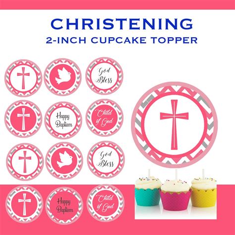 christening cupcake topper baptismal cupcake topper  pcs shopee