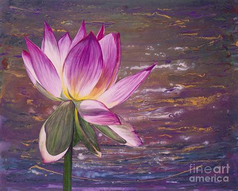 Lotus Flower Painting By Patty Vicknair