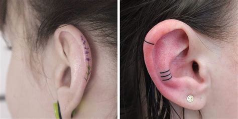 these dainty ear tattoos are better than earrings self