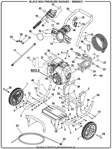 homelite bm  psi pressure washer parts diagram  general assembly