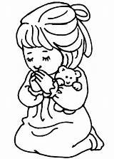 Coloring Praying Pages Children Bible Prayer Clipart Kids sketch template