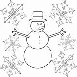Coloring Snowflake Pages Printable Snowflakes Snowman Kids Template Snow Flake Print Easy Color Drawing Colouring Templates Preschoolers Nose Crafts Getdrawings sketch template