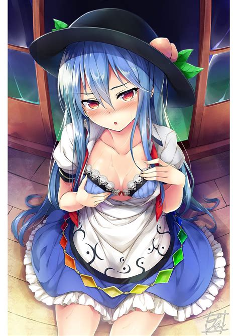 The Big Imageboard Tbib Black Hat Blue Bra Blue Hair