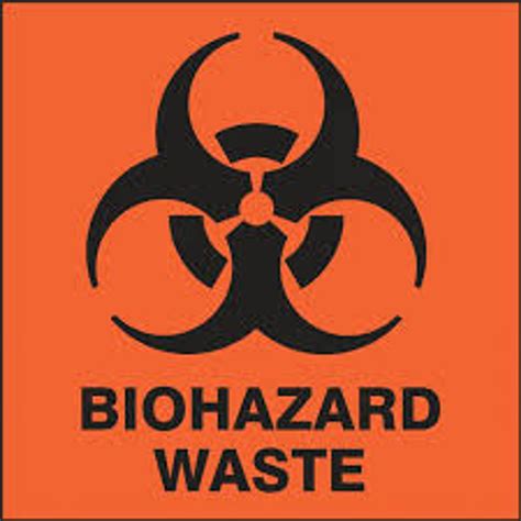 biohazard waste labels alerts    contents