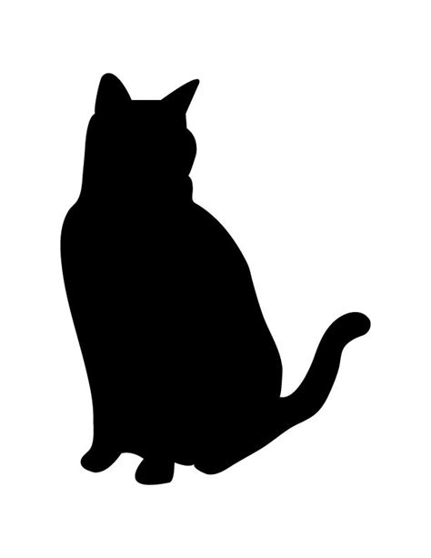 black cat silhouette template  getdrawings