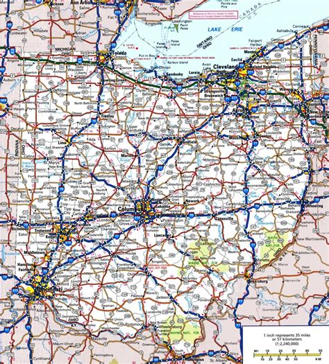 ohio road map printable road maps printable maps