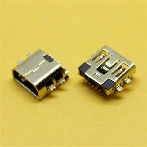 hot mini usb connector type  female port  pin micro usb connector degree smd smt pcb