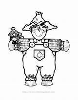 Scarecrow Coloring Pages Printable Girl Comments sketch template