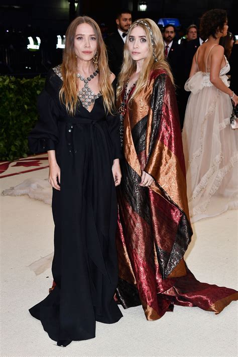 ashley and mary kate olsen s bohemian met gala gowns were