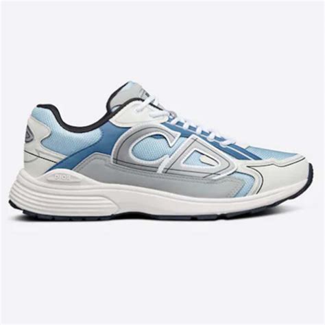 dior unisex cd shoes   top sneaker light blue mesh gray blue technical fabric brands hub