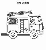Fire Truck Coloring Pages Engine Drawing Line Kids Outline Coloring4free Firetruck Printable Trucks Simple Toddlers Colouring Template Kidsplaycolor Color Play sketch template