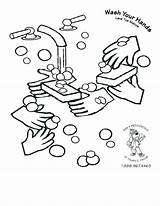 Coloring Colouring Pages Washing Hand Hands Wash Printable Germ Hygiene Germs Cleanliness Kids Steps Handwashing Color Clipart Drawing Virus Worksheet sketch template