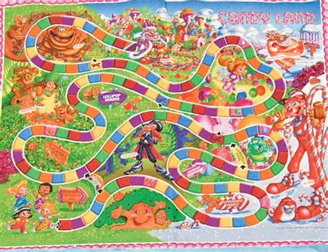 htf candyland gameboard  box top panel character patches etsy