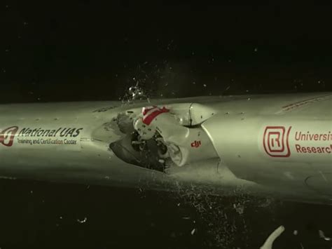 shocking video shows     drone crashes   plane business insider