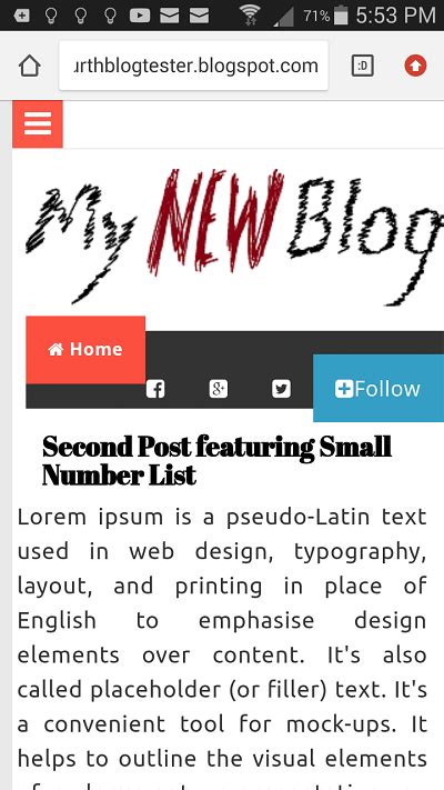 blogs mobile homepage  recognize  css