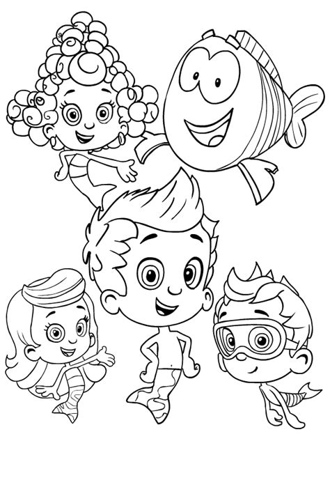 drawing   bubble guppies coloring page