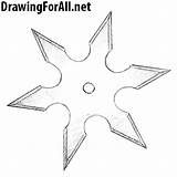 Star Ninja Draw Throwing Drawing Coloring Weapons Template Pages Stepan Ayvazyan sketch template