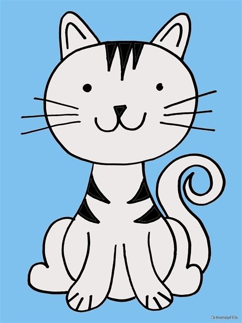 pin op katten tekening