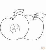 Apfel Mela Mele Ausmalbild Ausdrucken Apples Printmania Colorato Facile Frutta Stilizzata sketch template