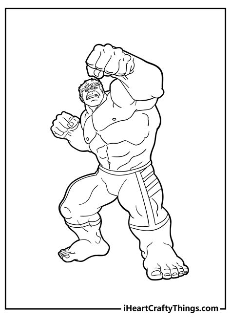 hulk cartoon coloring pages