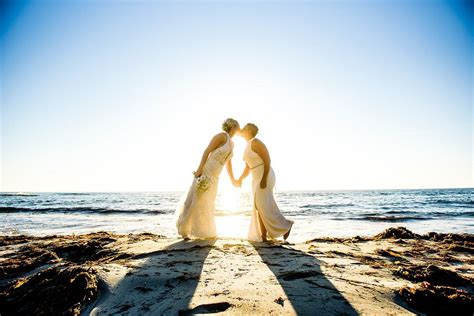 intimate sunset beach wedding ceremony in la jolla california in 2020