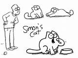 Cat Pages Simons Template Coloring Simon sketch template