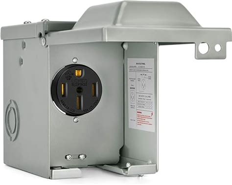 kohree rv power outlet box  amp  rv power receptacle panel plug nema   enclosed