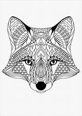 Coloring Pages Abstract Head Animals Fox Coloringbay sketch template