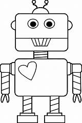 Robot Coloring Pages Funny Printable Kids Dog sketch template
