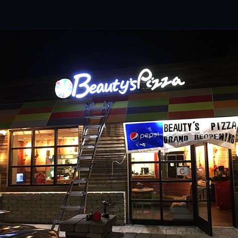 restaurant sign board design led outdoor signage roof sign led letter pizza light sign acpsigns