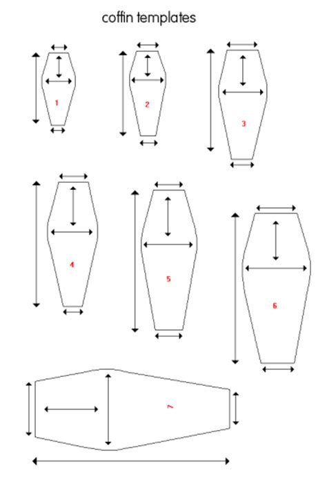 coffin templates coffin blueprints