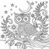 Pages Owl Coloring Abstract Fall Colouring Printable Books Mandala Adult Choose Board Template sketch template