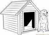 Coloring Doghouse Pages House Dog Template sketch template