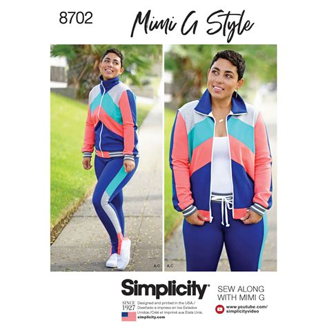 Simplicity Mimi G Style Tracksuit Sewing Pattern 8702 U5