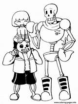 Coloring Undertale Sans Pages Frisk Papyrus Printable Print Color Trio Colorear Cute Online Printables Para Colouring раскраски Chara Three Books sketch template