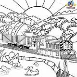 Coloringhome Railroad sketch template