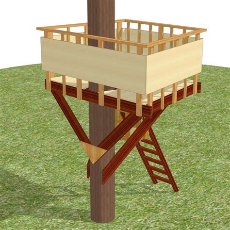 outpost tree fort plans   tree etsy tree house diy tree fort simple tree house