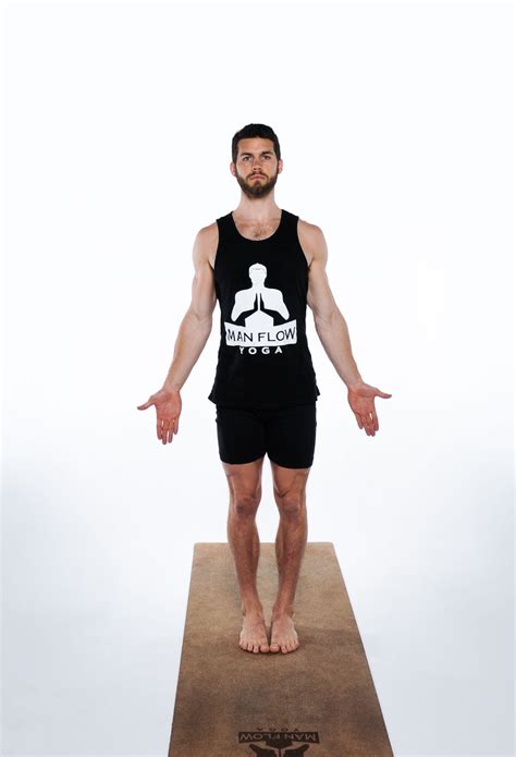 mountain pose man flow yoga