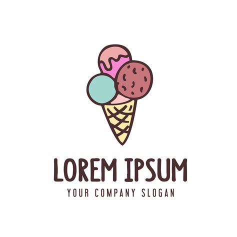 ice cream logo design concept template  vector art  vecteezy
