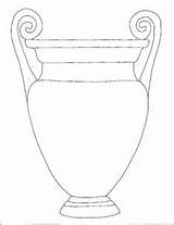 Vase Urn Vasi Greca Antica Grecian Grecia Mythologie Greci Greco Amphoras sketch template